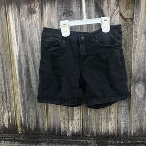 Black Jean Shorts w/ Small Rips